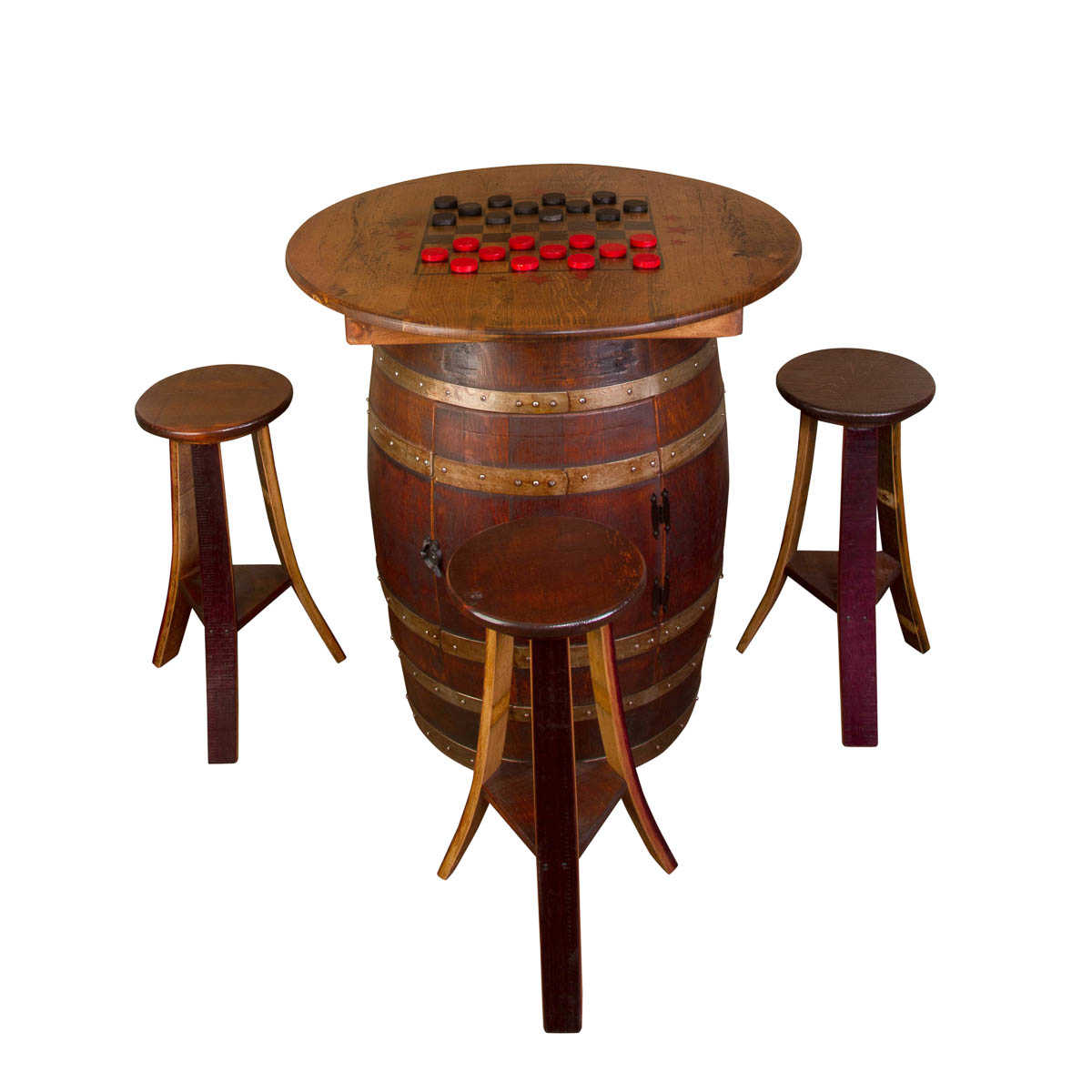 Whiskey barrel table online and chairs