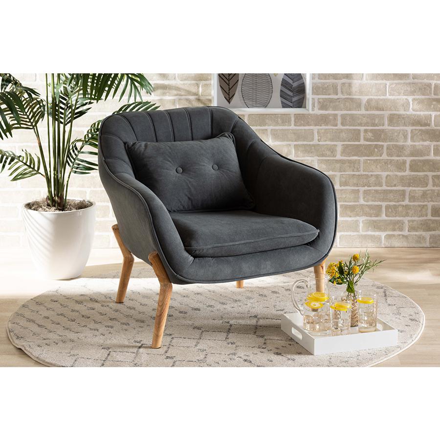 Baxton Studio Valentina Mid Century Modern Transitional Grey