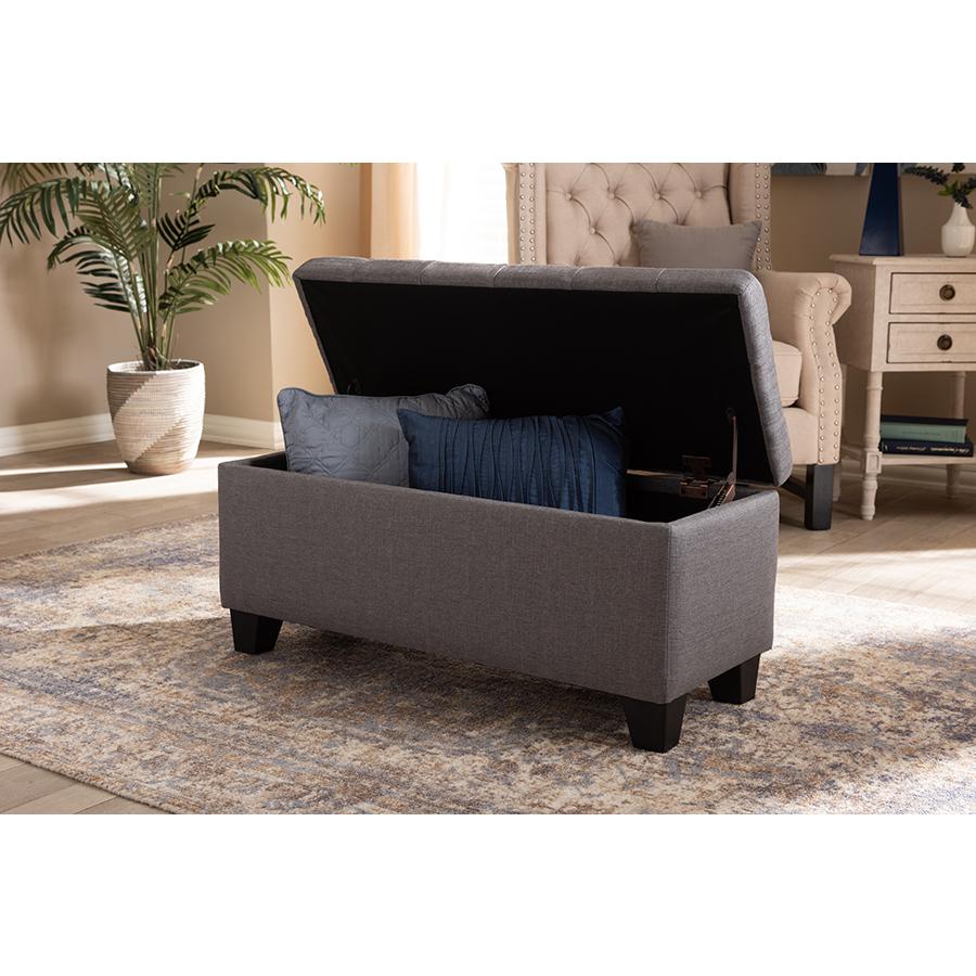 Baxton Studio Fera Modern and Contemporary Gray Fabric Upholstered