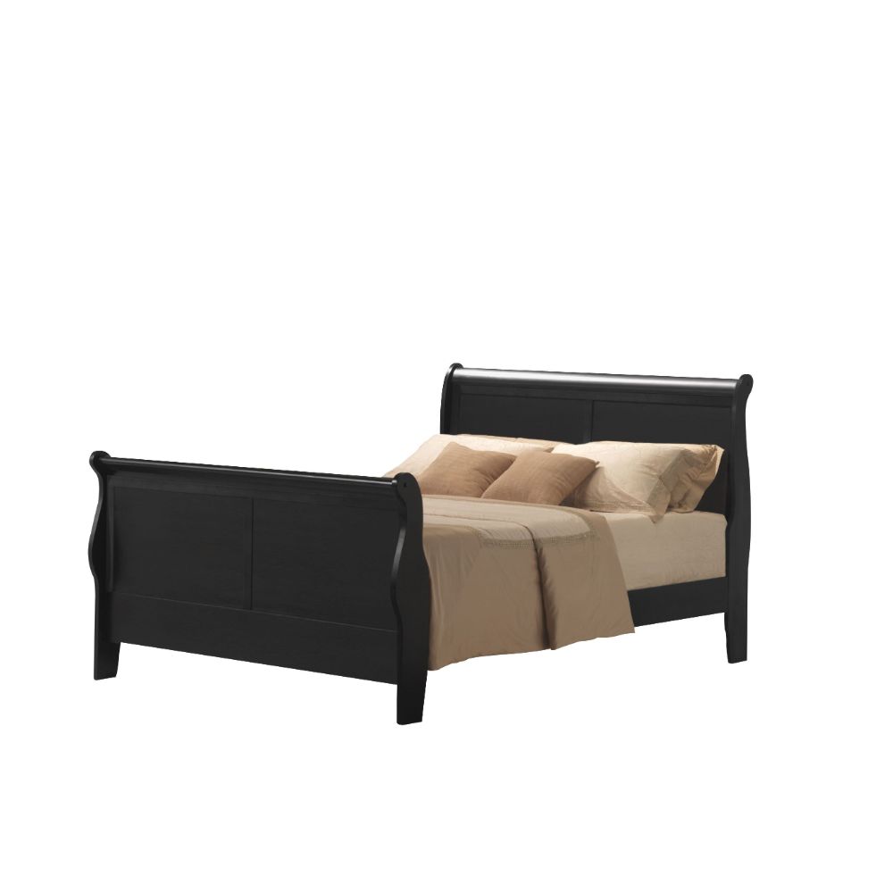 Clearance! Louis Philippe III Queen Bed in Black 19500Q