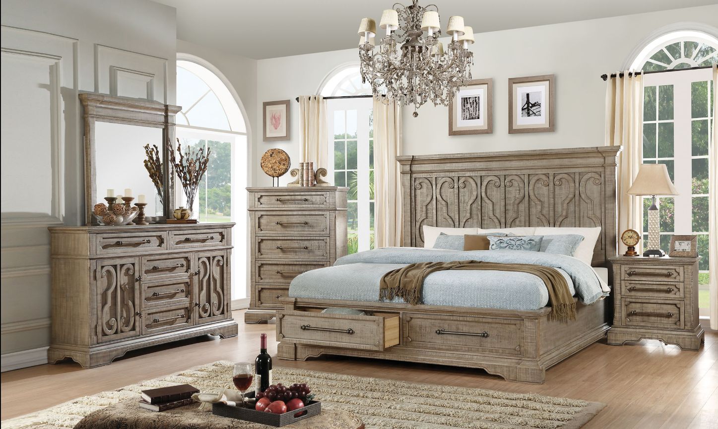 Buy Acme Furniture Louis Philippe III Queen Storage Bed in White
