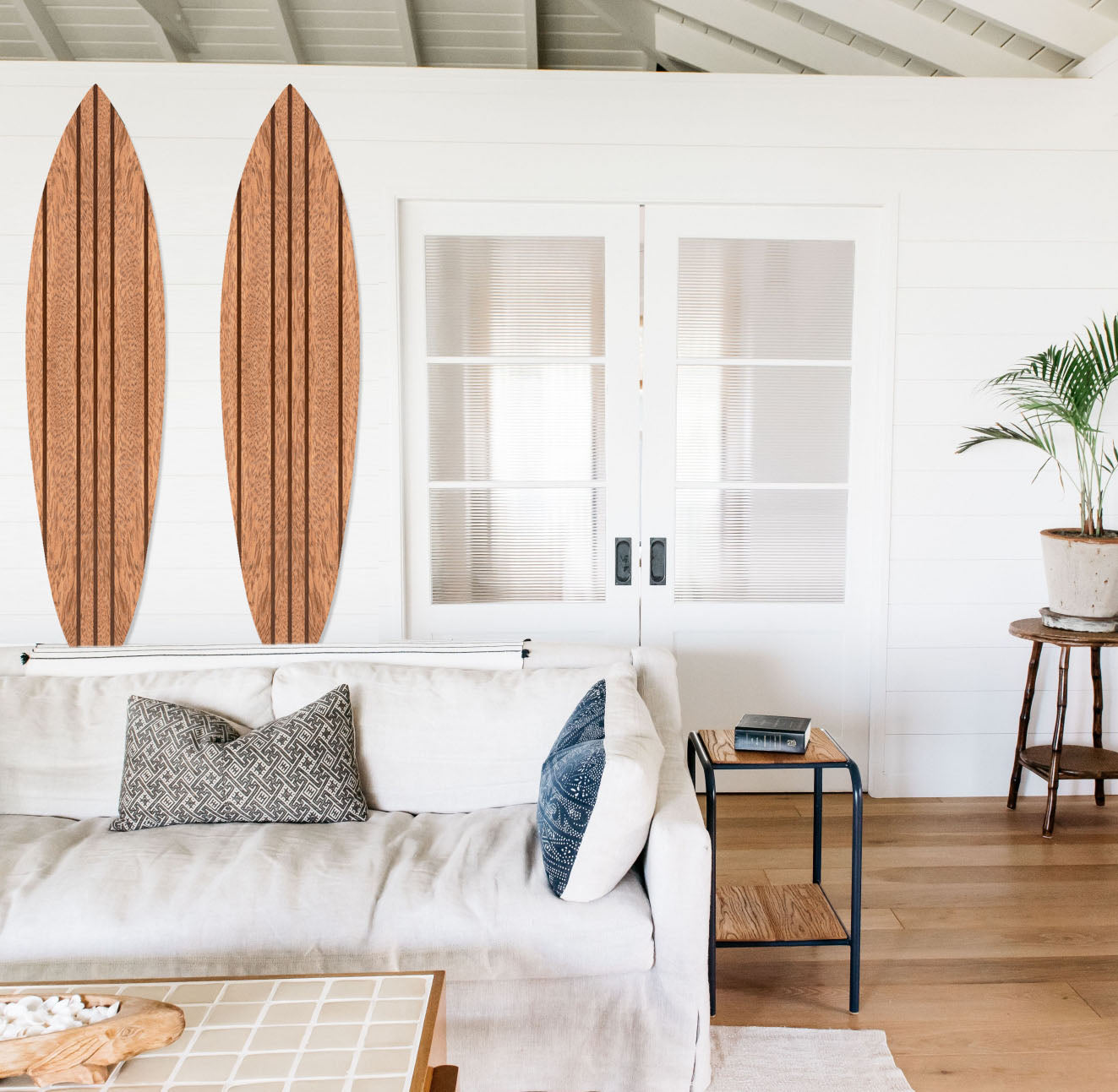 Striped Surfboard Wall Art