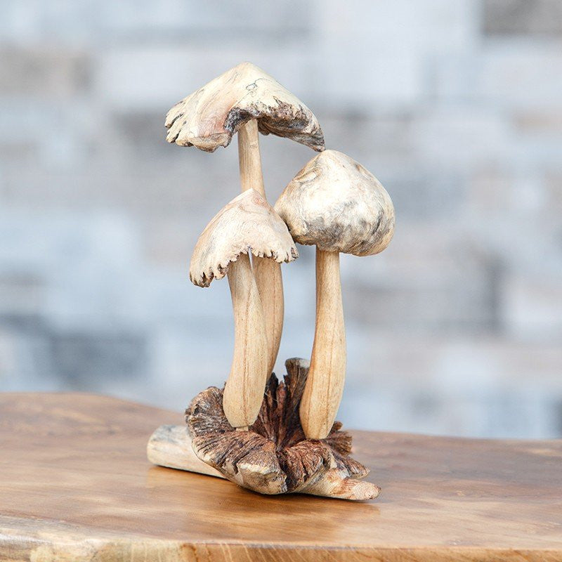 Wooden Mushrooms (Set of 3)