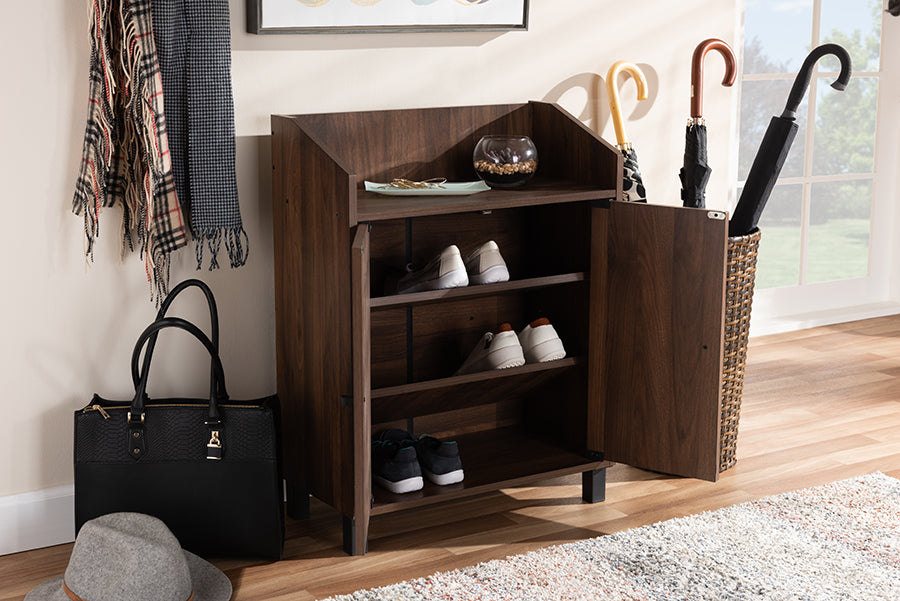 Modern and popular Contemporary 2-Door Wooden Entryway Shoes Storage Cabinet