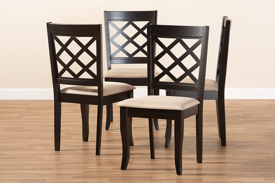 Espresso dining chairs set of online 4