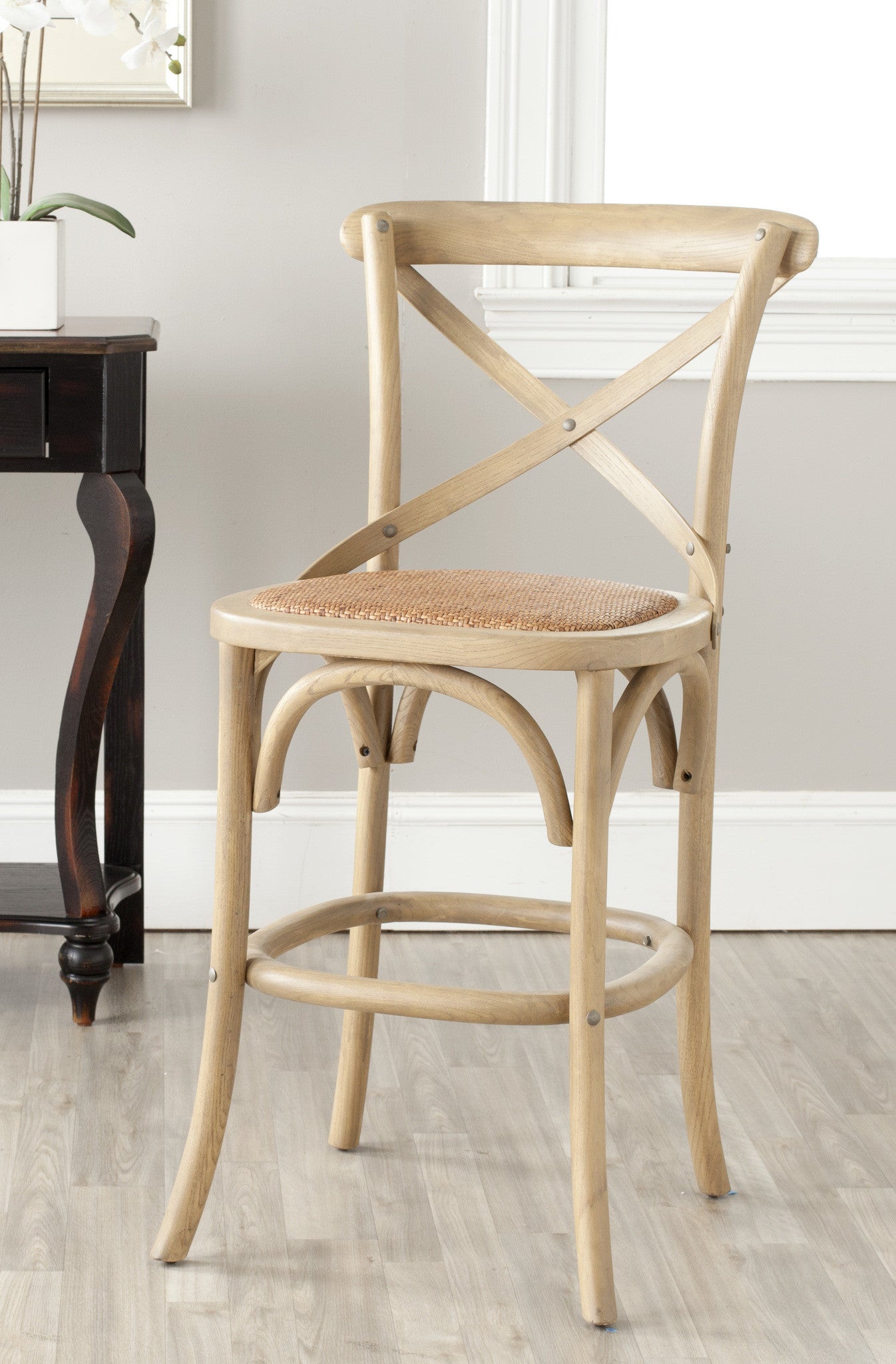 Cross back counter online stool