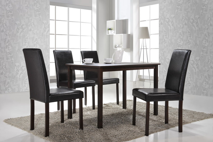 Baxton Studio Andrew Modern Dining Table Dark Brown Modish Store