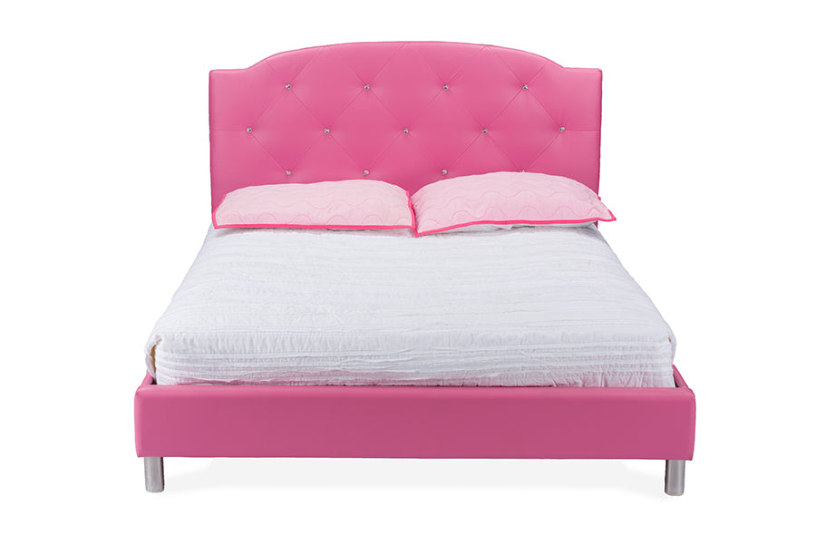 Baxton Studio Canterbury Modern and Contemporary Hot Pink Faux