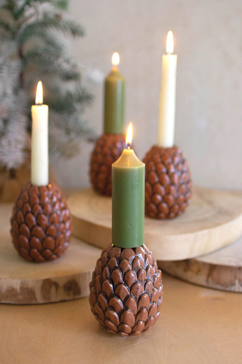  Iron Pine Cone Candlesticks/Pine Cone Taper Candle