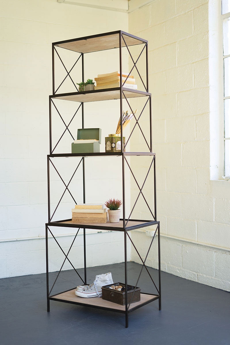 Stackable Bookcases with Adjustable Shelves