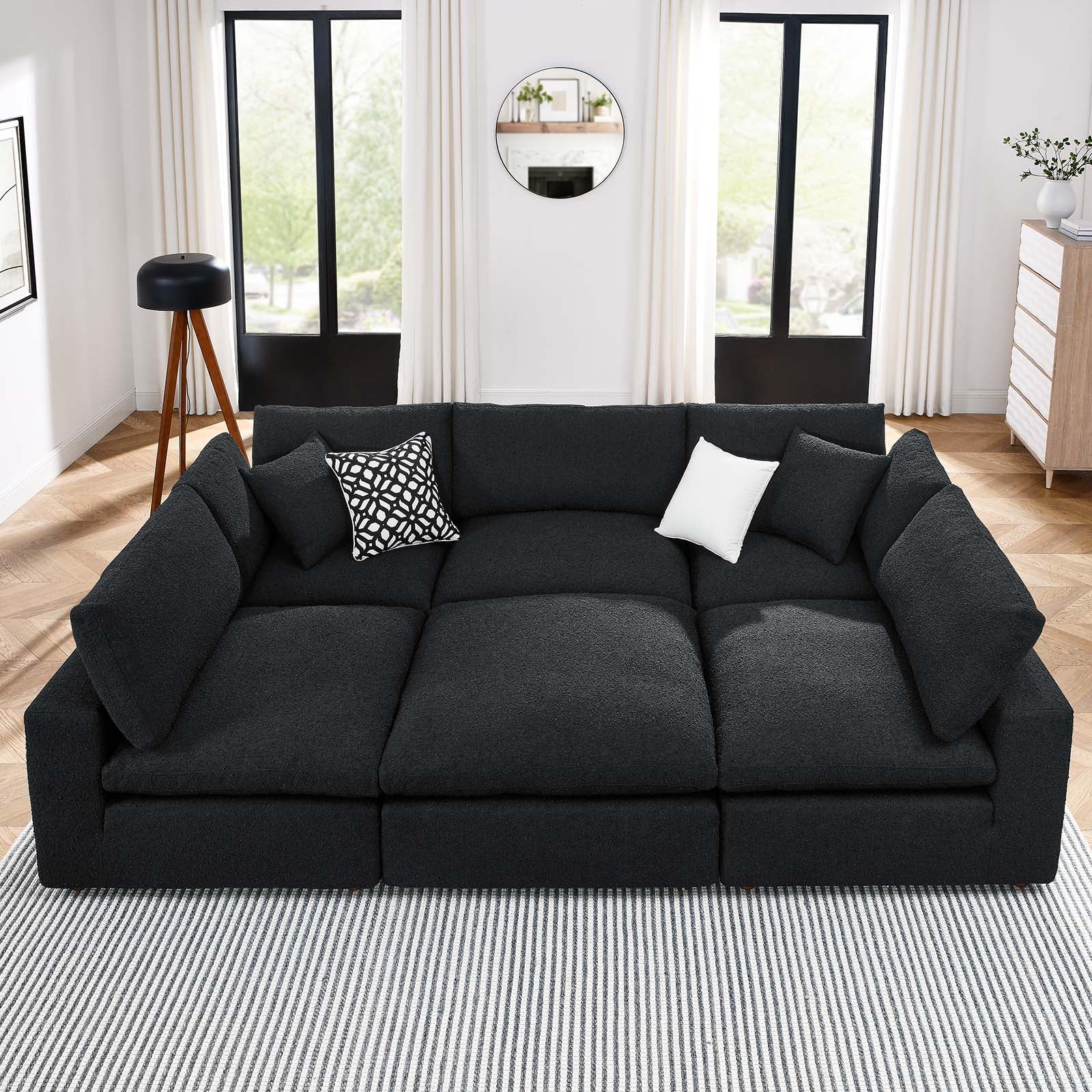 Overstuffed modular online sectional