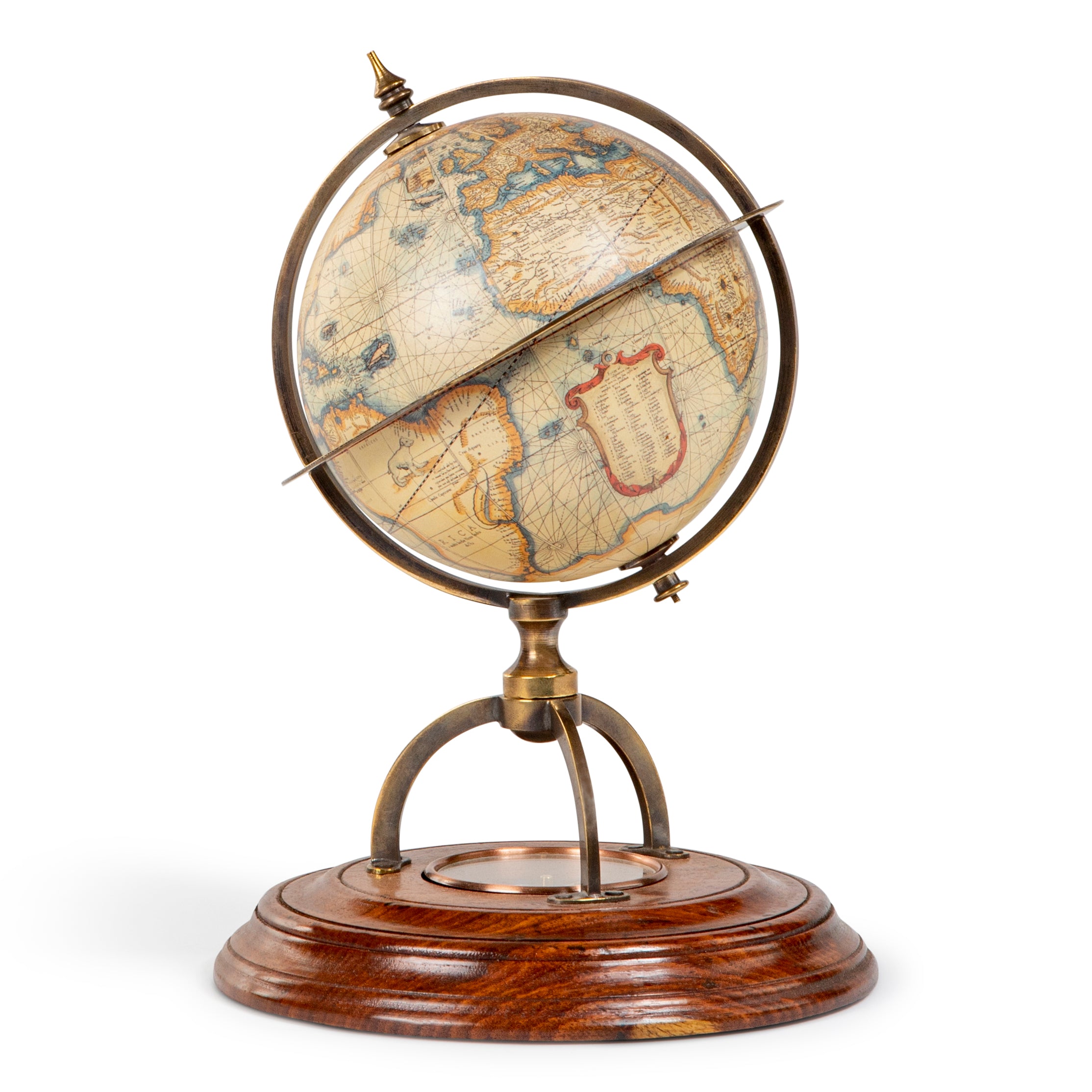 Terrestrial Globe With Compass By Authentic Models Brass Modish Store