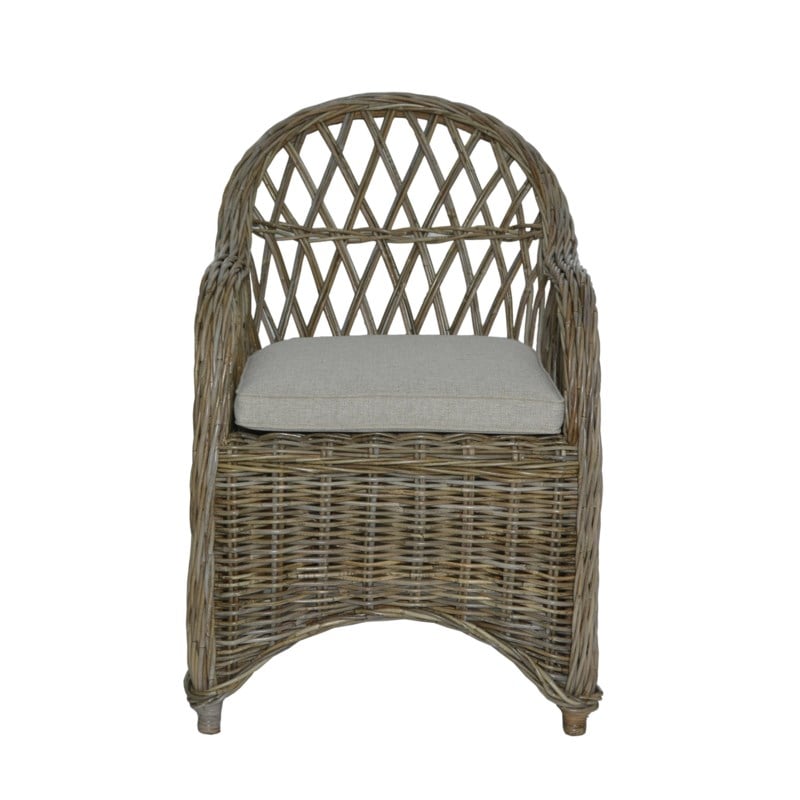 Round discount rattan armchair