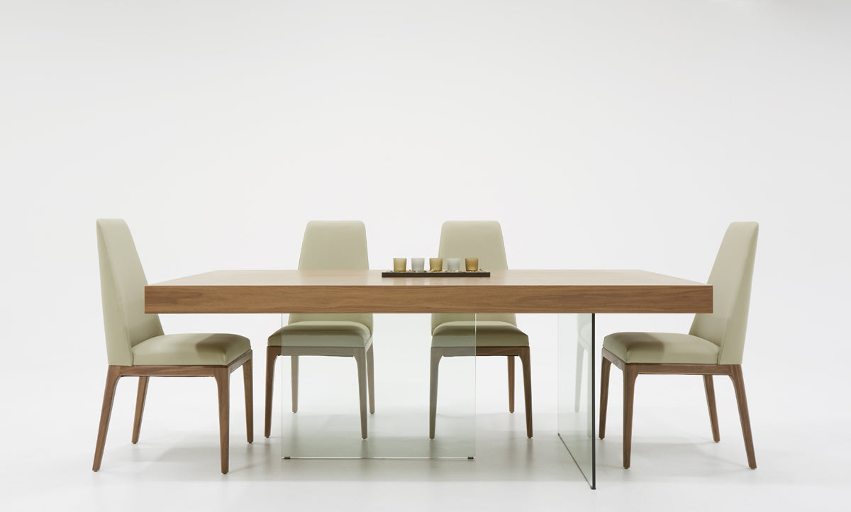 Modrest Channa - Modern Walnut Dining Table