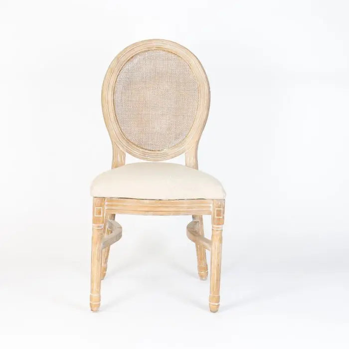 King Louis Chair - Natural with Rattan Back Set Of 4 By Atlas – Modish Store