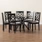 Baxton Studio Jana Modern Grey Fabric and Espresso Brown Finished Wood 7-Piece Dining Set | Dining Sets | Modishstore - 9