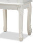 Baxton Studio Sophia Classic and Traditional French White Finished Wood 2-Drawer End Table | Cabinets | Modishstore - 9