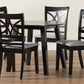 Baxton Studio Brooke Modern Grey Fabric and Dark Brown Finished Wood 5-Piece Dining Set | Dining Sets | Modishstore - 2