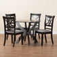 Baxton Studio Noemi Modern Grey Fabric and Dark Brown Finished Wood 5-Piece Dining Set | Dining Sets | Modishstore - 9