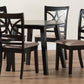 Baxton Studio Brooke Modern Beige Fabric and Dark Brown Finished Wood 5-Piece Dining Set | Dining Sets | Modishstore - 2