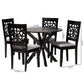 Baxton Studio Karel Modern Grey Fabric and Espresso Brown Finished Wood 5-Piece Dining Set | Dining Sets | Modishstore - 10