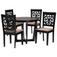 Baxton Studio Jamie Moden Grey Fabric and Dark Brown Finished Wood 5-Piece Dining Set | Dining Sets | Modishstore - 14