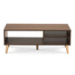 Baxton Studio Landen Mid-Century Modern Walnut Brown and Gold Finished Wood Coffee Table | Coffee Tables | Modishstore - 4