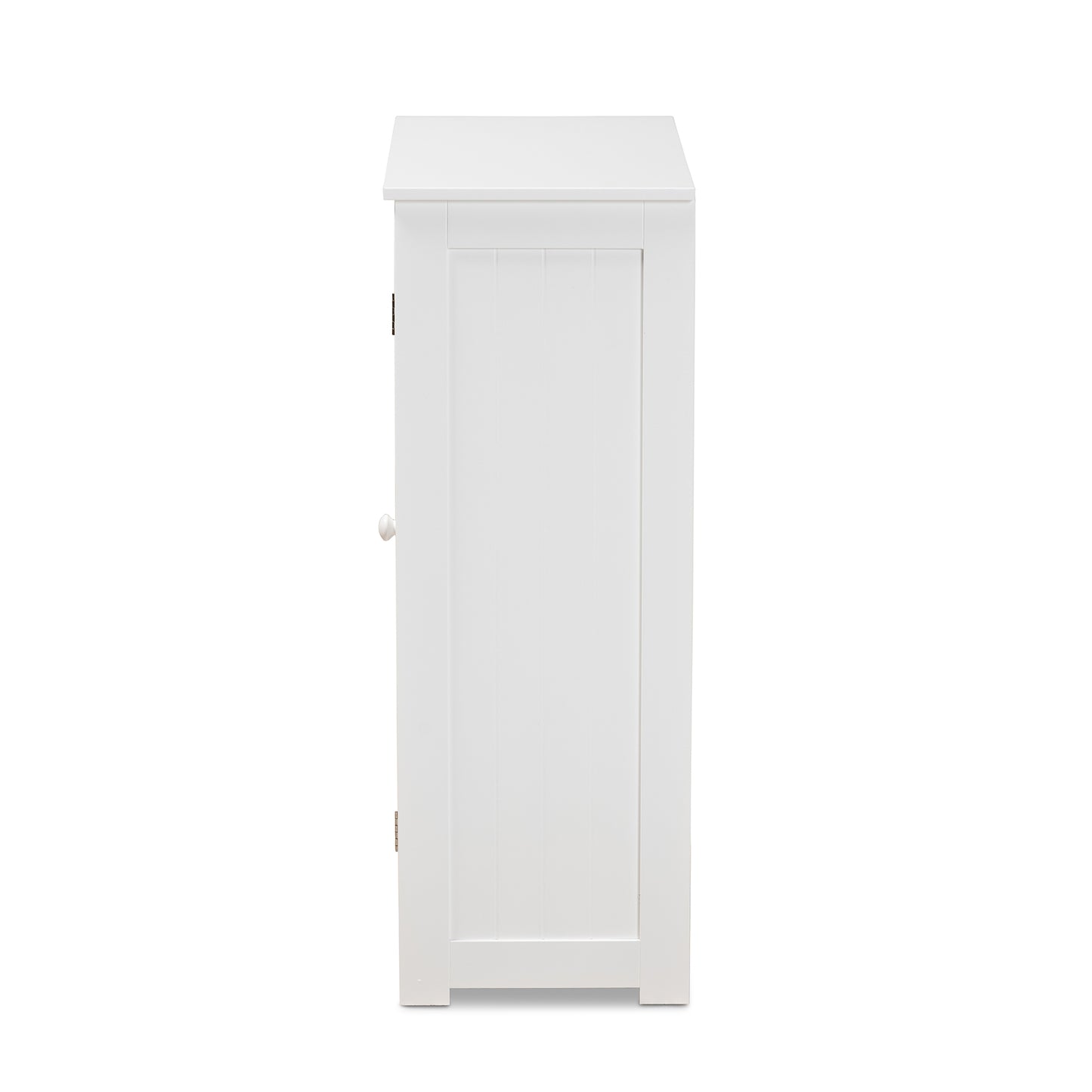 Baxton Studio Bauer Modern and Contemporary White Finished Wood 4-Drawer Bathroom Storage Cabinet | Cabinets | Modishstore - 5