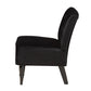 Baxton Studio Harmon Modern and Contemporary Transitional Black Velvet Fabric Upholstered and Black Finished Wood Accent Chair | Accent Chairs | Modishstore - 4