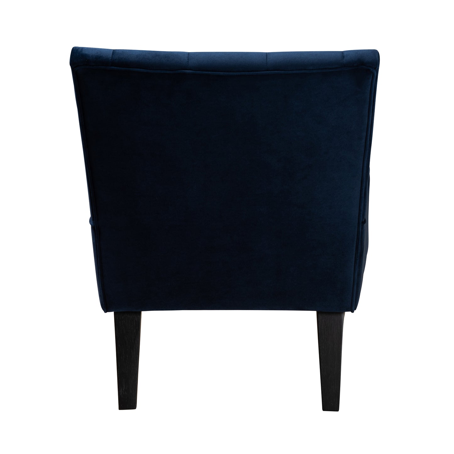 Baxton Studio Harmon Modern and Contemporary Transitional Navy Blue Velvet Fabric Upholstered and Black Finished Wood Accent Chair | Accent Chairs | Modishstore - 5