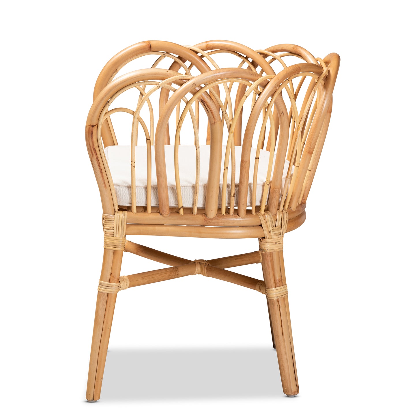 Baxton Studio bali & pari Melody Modern and Contemporary Natural Finished Rattan Dining Chair | Dining Chairs | Modishstore - 5