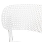 Baxton Studio Rae Modern and Contemporary White Finished Polypropylene Plastic 4-Piece Stackable Dining Chair Set | Dining Chairs | Modishstore - 5