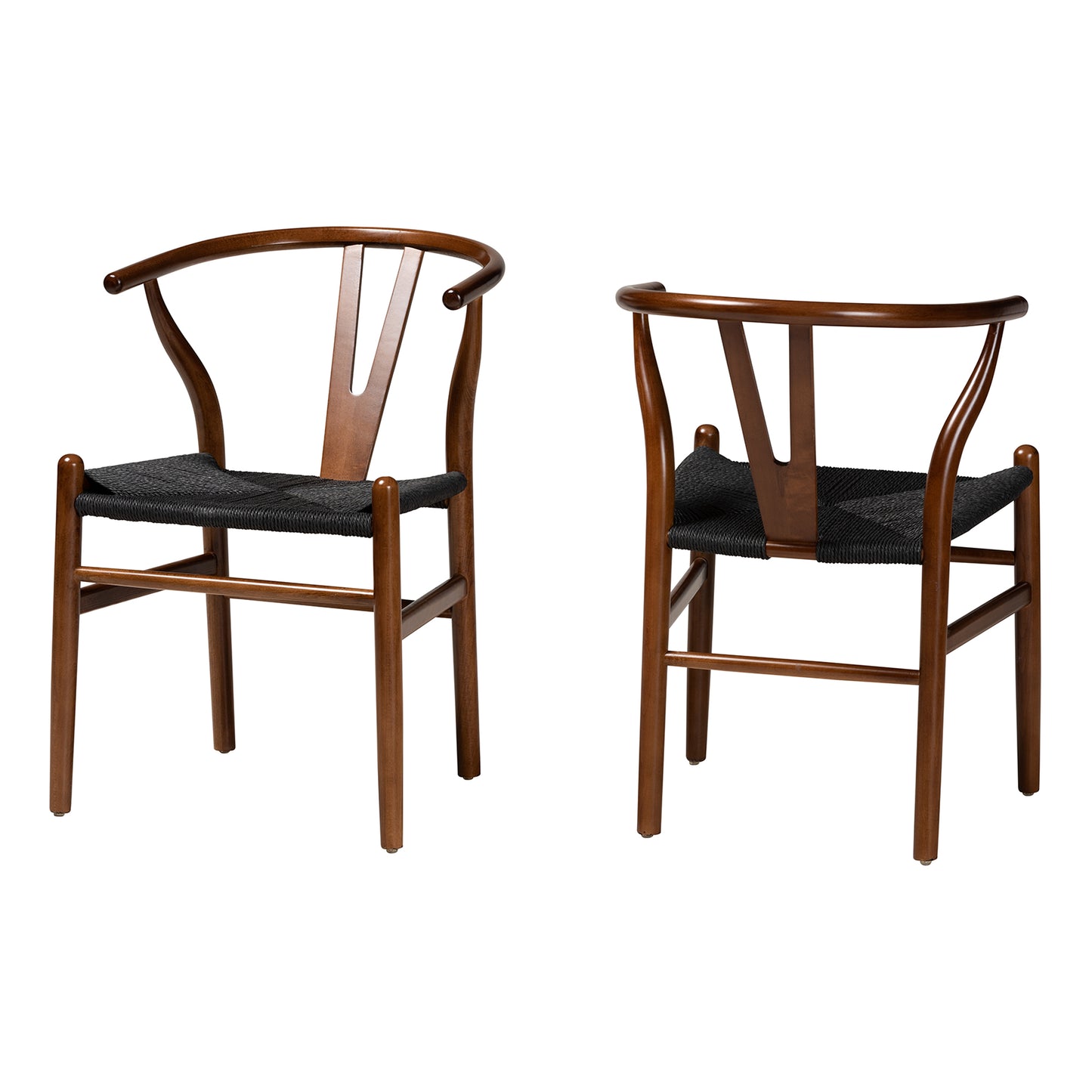 Baxton Studio Paxton Modern Black Finished Wood 2-Piece Dining Chair Set | Dining Chairs | Modishstore - 20