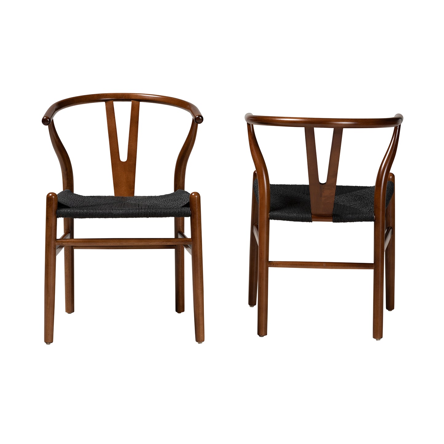 Baxton Studio Paxton Modern Black Finished Wood 2-Piece Dining Chair Set | Dining Chairs | Modishstore - 21