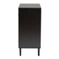 Baxton Studio Maureen Mid-Century Modern Espresso Brown Wood and Rattan 2-Door Storage Cabinet | Cabinets | Modishstore - 5