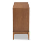 Baxton Studio Ramiel Mid-Century Modern Ash Walnut Finished Wood and Rattan 6-Drawer Dresser | Dressers | Modishstore - 5