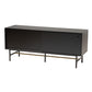 Baxton Studio Truett Modern Dark Brown Finished Wood and Two-Tone Black and Gold Metal TV Stand | TV Stands | Modishstore - 2