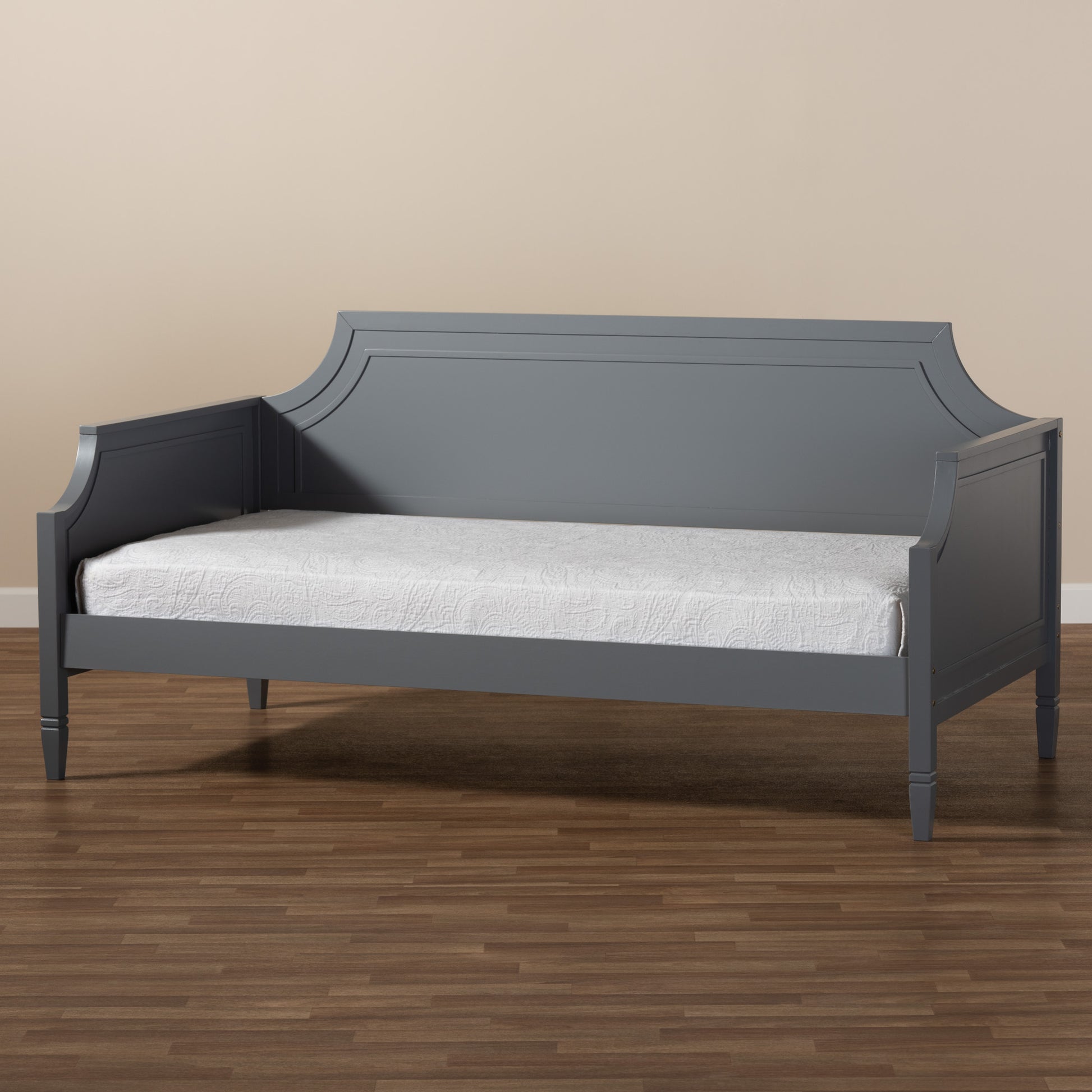 Baxton Studio Mariana Classic and Traditional Grey Finished Wood Full Size Daybed | Daybeds | Modishstore - 9