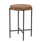 Baxton Studio Savion Modern Industrial Walnut Brown Finished Wood and Black Metal End Table | End Tables | Modishstore - 2