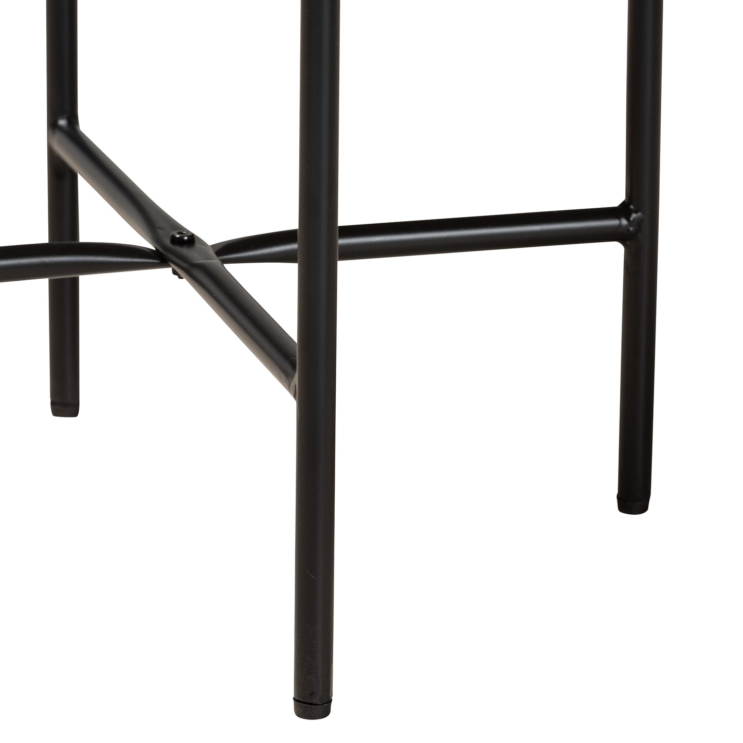 Baxton Studio Savion Modern Industrial Walnut Brown Finished Wood and Black Metal End Table | End Tables | Modishstore - 4