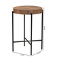 Baxton Studio Savion Modern Industrial Walnut Brown Finished Wood and Black Metal End Table | End Tables | Modishstore - 7