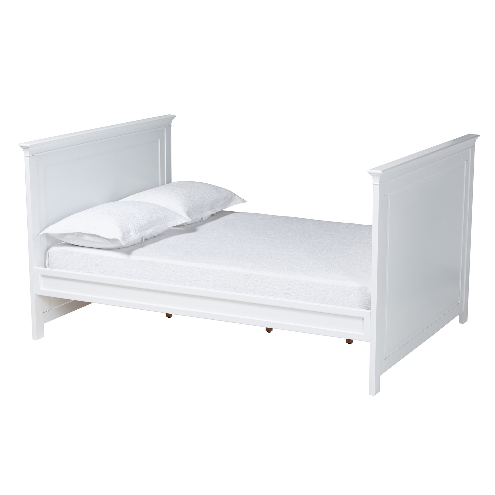 Baxton Studio Ceri Classic and Traditional White Finished Wood Twin Size Daybed | Daybeds | Modishstore - 2