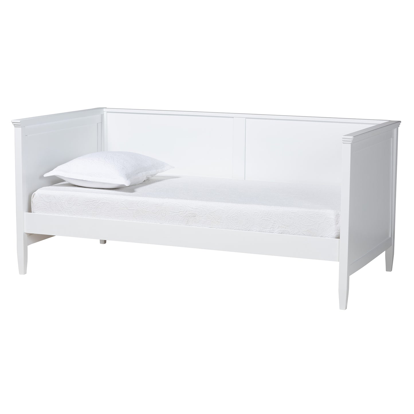 Baxton Studio Viva Classic and Traditional White Finished Wood Twin Size Daybed | Daybeds | Modishstore - 2