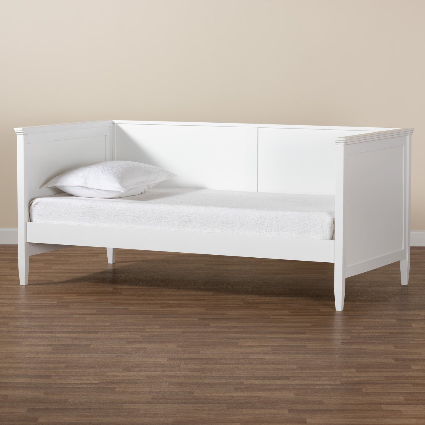 Baxton Studio Viva Classic and Traditional White Finished Wood Twin Size Daybed | Daybeds | Modishstore - 9