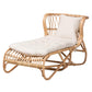 Baxton Studio bali & pari Delara Modern Bohemian Natural Brown Rattan Chaise | Lounge Chairs | Modishstore - 4