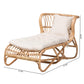 Baxton Studio bali & pari Delara Modern Bohemian Natural Brown Rattan Chaise | Lounge Chairs | Modishstore - 3