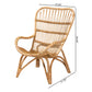 Baxton Studio bali & pari Earvin Modern Bohemian Natural Brown Rattan Armchair | Accent Chairs | Modishstore - 10