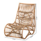 Baxton Studio bali & pari Genera Modern Bohemian Natural Rattan Lounge Chair | Accent Chairs | Modishstore - 10