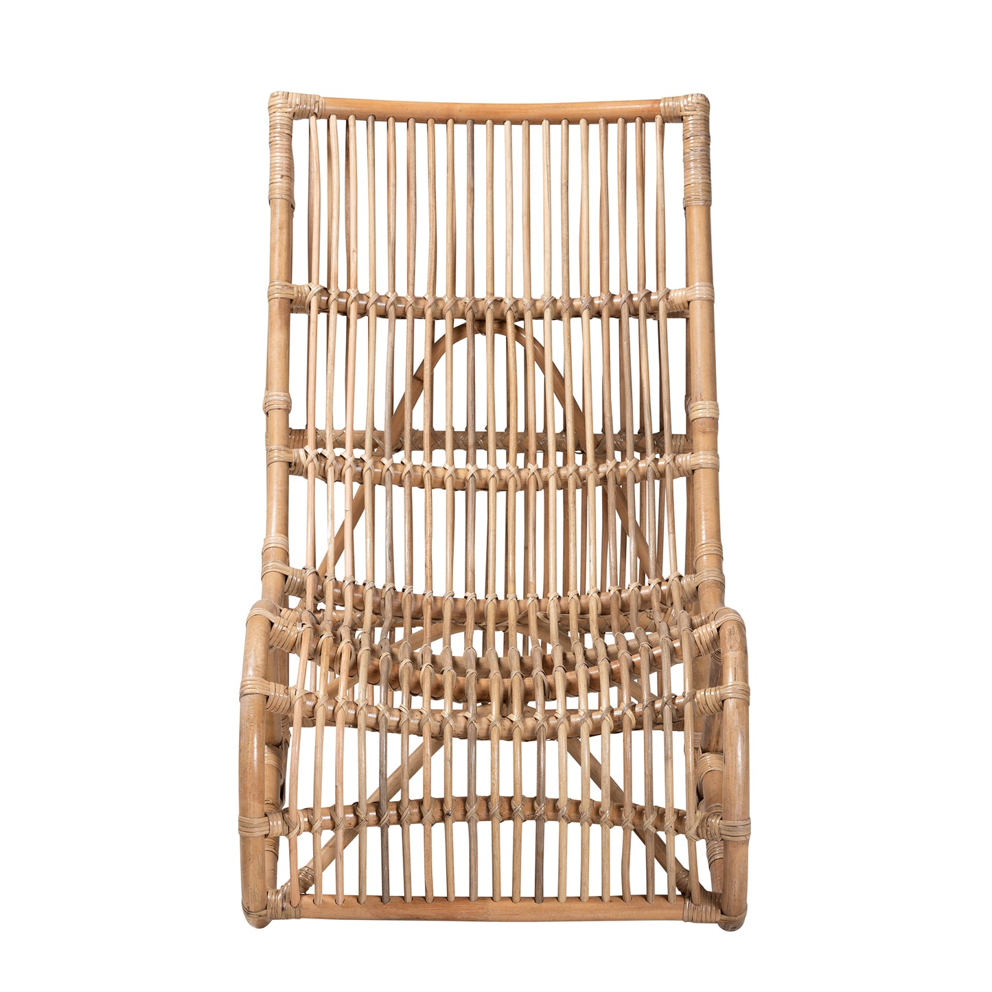 Baxton Studio bali & pari Genera Modern Bohemian Natural Rattan Lounge Chair | Accent Chairs | Modishstore - 3