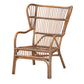 Baxton Studio bali & pari Lamaria Modern Bohmenian Natural Brown Antique Rattan Armchair | Armchairs | Modishstore - 4